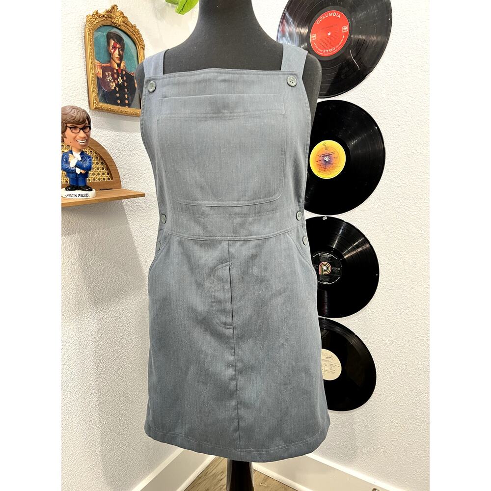 Mingdun Overall Pinafore Dress with Pockets – Size L – Cute Back Detail